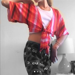 Rainbow Tie Front Top